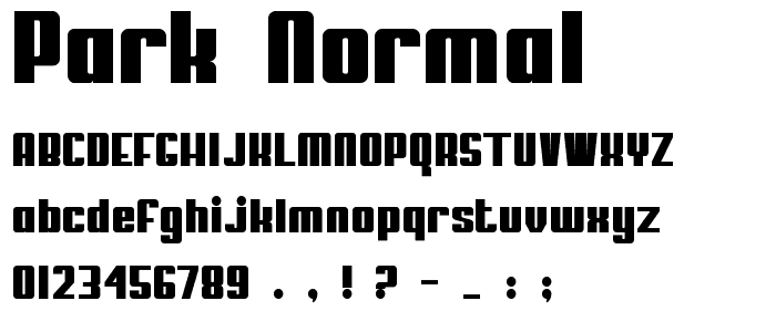 Park Normal font